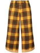 Yohji Yamamoto Vintage Tartan Cropped Trousers - Yellow
