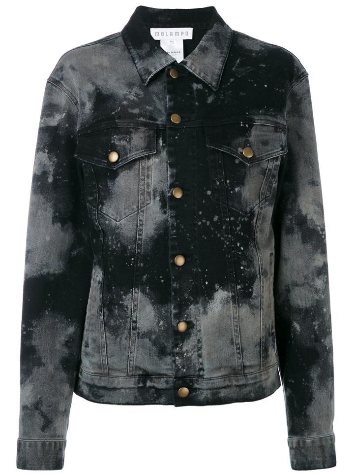 Melampo - Distressed Denim Jacket - Women - Cotton/nylon/polyester/spandex/elastane - 40, Black, Cotton/nylon/polyester/spandex/elastane