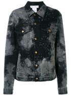 Melampo - Distressed Denim Jacket - Women - Cotton/nylon/polyester/spandex/elastane - 40, Black, Cotton/nylon/polyester/spandex/elastane