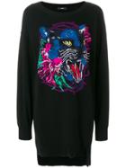 Diesel Tiger-intarsia Sweater Dress - Black