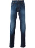 Dolce & Gabbana Straight Leg Jeans, Men's, Size: 44, Blue, Cotton/spandex/elastane