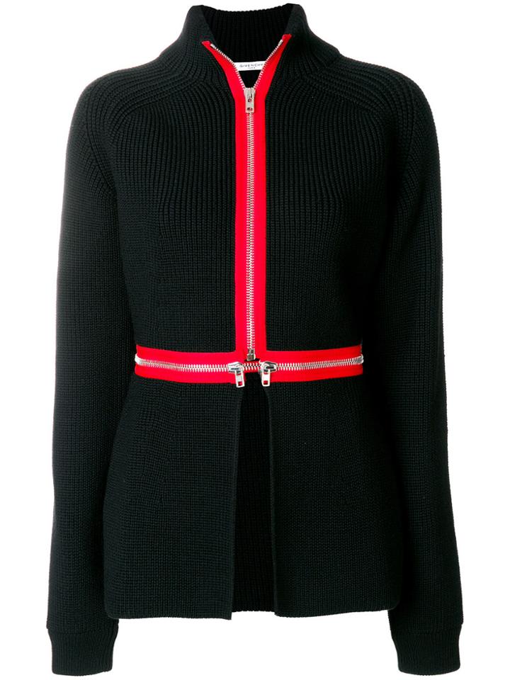 Givenchy Contrast Trim Cardi-coat - Black