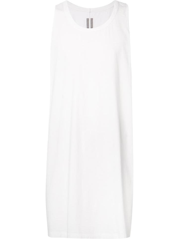 Long Length Tank Top, Men's, Size: Xs, White, Acetate/cotton, Rick Owens