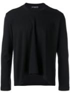 Balenciaga Draped Front T-shirt, Men's, Size: Medium, Black, Cotton/viscose