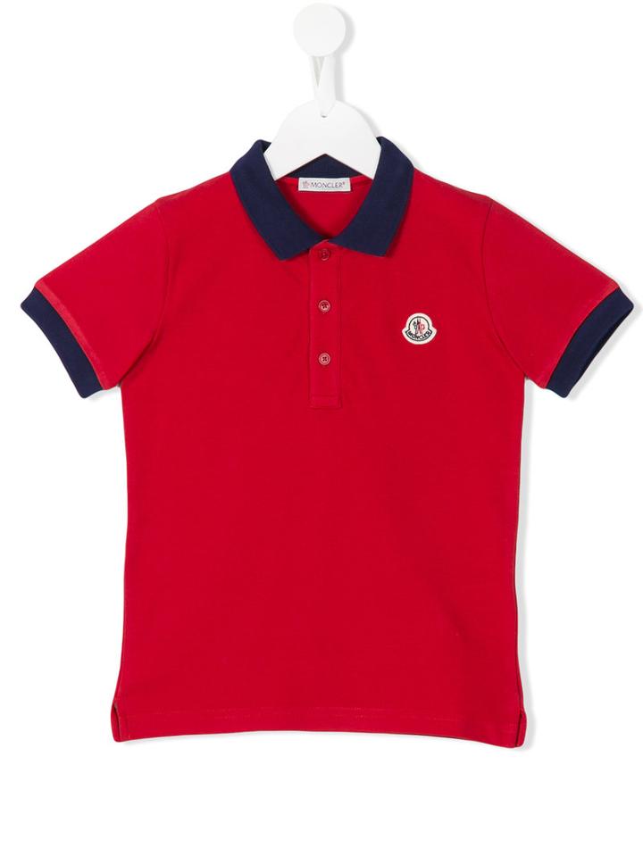 Moncler Kids Classic Logo Polo Shirt, Boy's, Size: 6 Yrs, Red