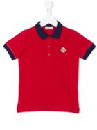 Moncler Kids Classic Logo Polo Shirt, Boy's, Size: 6 Yrs, Red