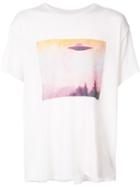 The Elder Statesman Ufo Print T-shirt, Men's, Size: Small, White, Cashmere/silk