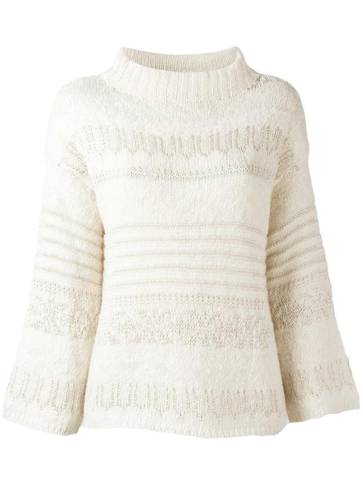 Polo Ralph Lauren - High Neck Jumper - Women - Silk/nylon/wool/lambs Wool - Xs, Women's, White, Silk/nylon/wool/lambs Wool