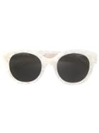 Gucci Eyewear Round Frame Sunglasses - White