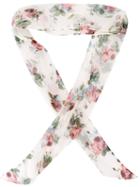 Saint Laurent Rose Print Scarf, Women's, Nude/neutrals, Silk