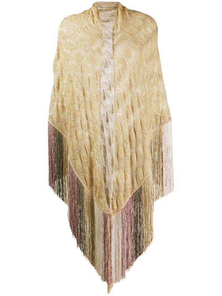 Missoni Fringe Hem Shawl - Gold