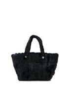 Ludovic De Saint Sernin Fur Trapeze Clutch - Black