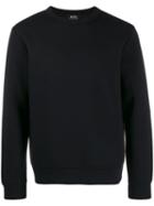 A.p.c. Relaxed-fit Crew Neck Sweatshirt - Black