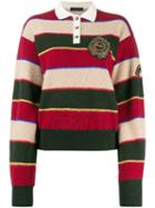 Etro Striped Knitted Polo Shirt - Red