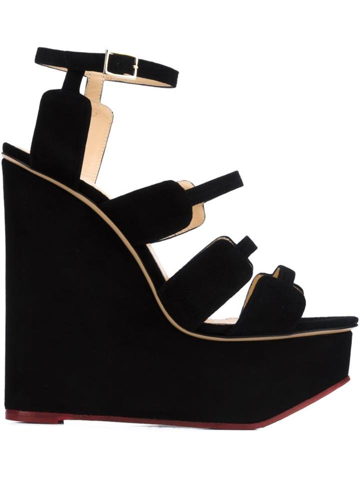 Charlotte Olympia Merylin Sandals, Women's, Size: 36.5, Black, Leather/suede