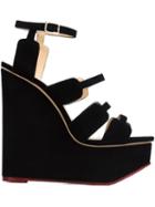 Charlotte Olympia Merylin Sandals, Women's, Size: 36.5, Black, Leather/suede
