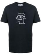 A.p.c. X Brain Dead Logo Print T-shirt - Blue