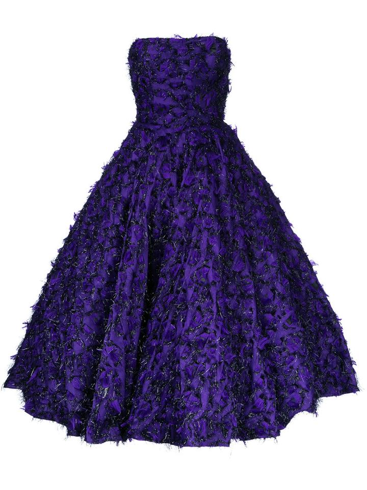 Bambah - Violeta Midi Gown - Women - Olive Brocade - 8, Pink/purple, Olive Brocade