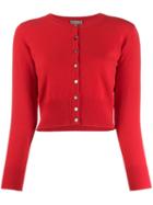 N.peal Cashmere Cropped Cardigan - Red