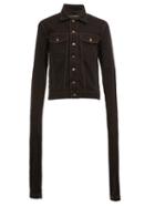 Y / Project Extended Sleeve Denim Jacket, Men's, Size: 46, Black, Cotton