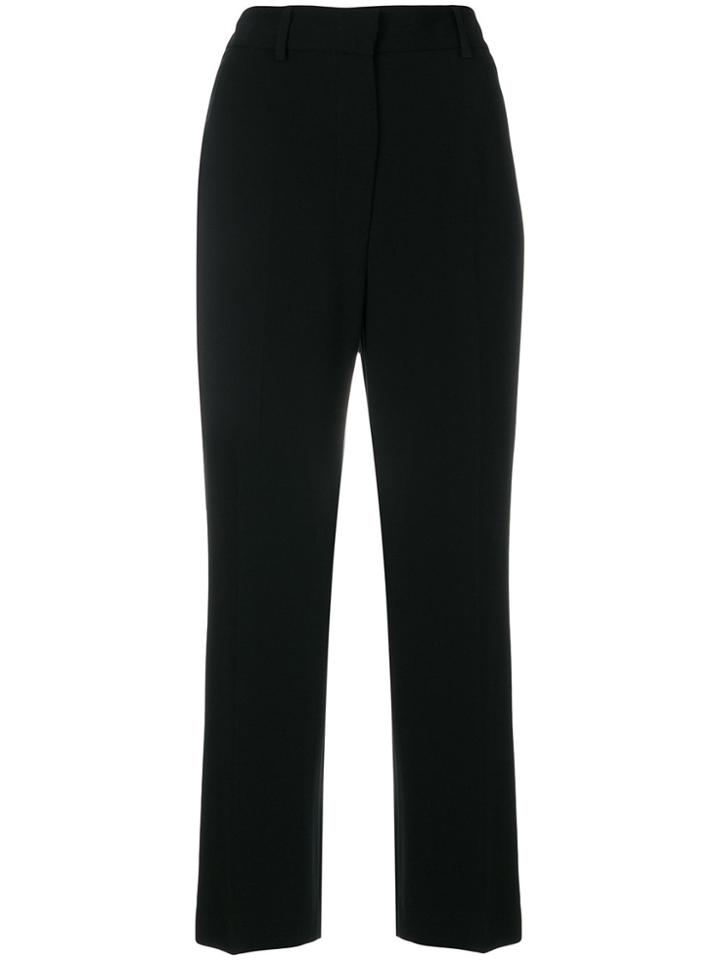 Alberto Biani Side Stripe Cropped Trousers - Black