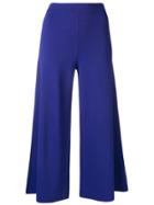 Theory Cropped Wide Leg Trousers - Blue