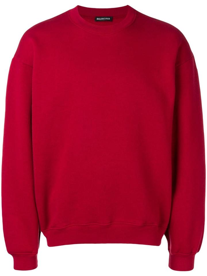 Balenciaga Crewneck Sweatshirt - Red
