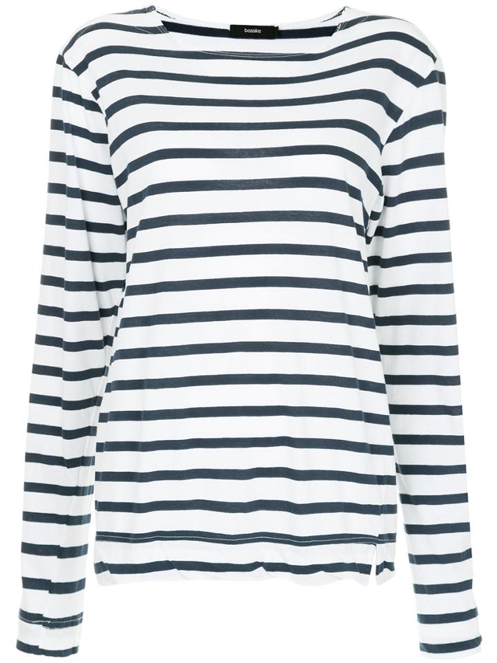 Bassike Striped Long-sleeve Top - White