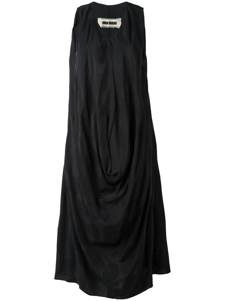 Uma Wang V-neck Tank Dress, Women's, Size: Medium, Black, Viscose