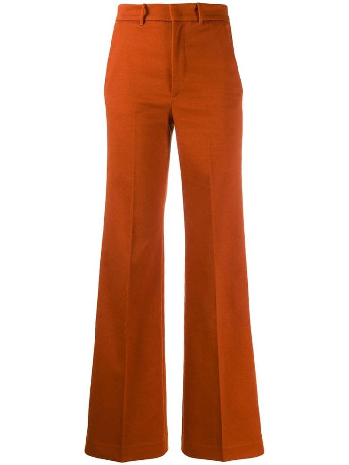Joseph Flared Tailored Trousers - Brown