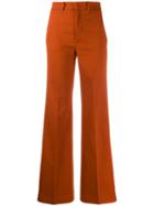 Joseph Flared Tailored Trousers - Brown