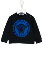 Young Versace - Medusa Print Sweatshirt - Kids - Cotton/spandex/elastane - 24 Mth, Blue