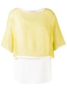 Fabiana Filippi Double-layer Top - Yellow & Orange