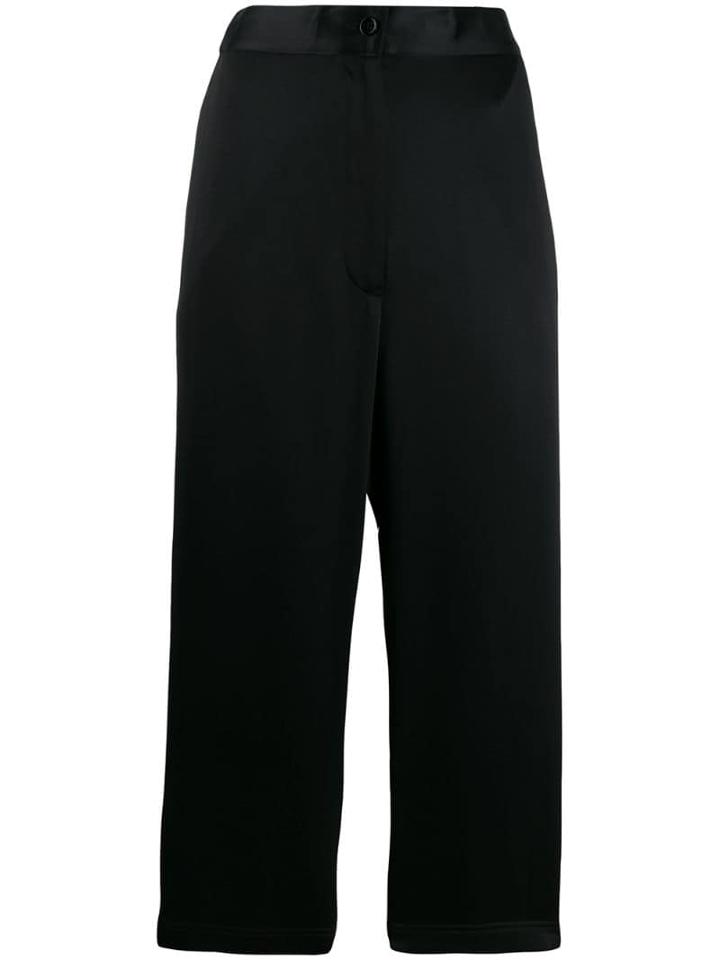 Mm6 Maison Margiela Elasticated Crop Pants - Black