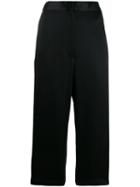 Mm6 Maison Margiela Elasticated Crop Pants - Black