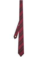 Burberry Modern Cut Striped Tie - Red