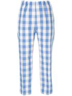 Sofie D'hoore Gingham Cropped Trousers - Blue
