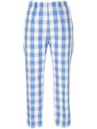 Sofie D'hoore Gingham Cropped Trousers - Blue