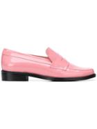 Leandra Medine Contrast Sole Loafers - Pink