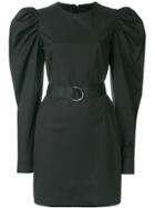 Federica Tosi Belted Oversized Sleeve Dress - Black