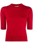 Marni Round Neck Knitted Top - Red