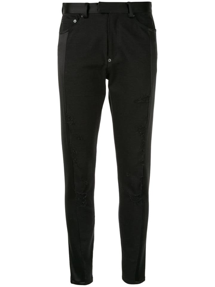 Undercover Distressed Slim Fit Trousers - Black