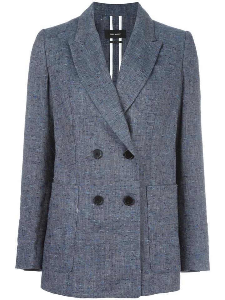 Isabel Marant Kelis Jacket, Women's, Size: 36, Blue, Silk/linen/flax/cotton/polyester
