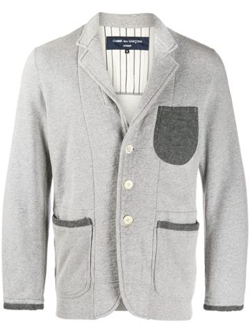 Comme Des Garçons Vintage Contrasting Details Straight Jacket - Grey