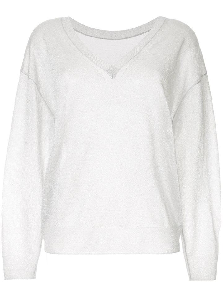 Des Prés Lightweight Knitted Top - Silver