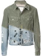 Greg Lauren Denim-panelled Jacket - Green