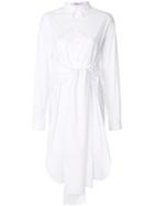 Givenchy Tie Waist Midi Shirt Dress - White