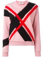 Msgm Striped Jumper, Women's, Size: Large, Pink/purple, Cotton