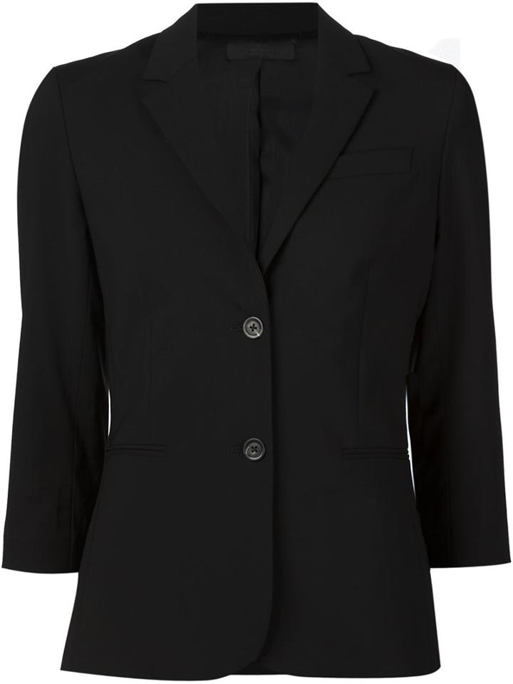 The Row Three Quarter Sleeves Blazer, Women's, Size: 0, Black, Silk/spandex/elastane/wool