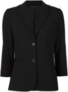 The Row Three Quarter Sleeves Blazer, Women's, Size: 0, Black, Silk/spandex/elastane/wool